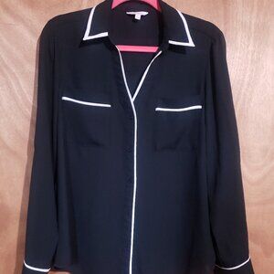 Candies Black & White Blouse (sz Lge)
